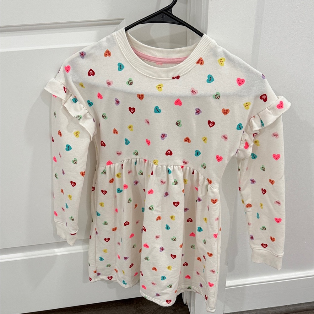 Cat & Jack Multicolor Heart Long Sleeve Top